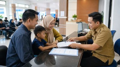 Ilustrasi pelayanan administrasi kependudukan kepada masyarakat