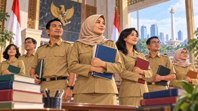 Ilustrasi AI guru dan pejabat fungsional di Jakarta, bukan foto pelantikan.