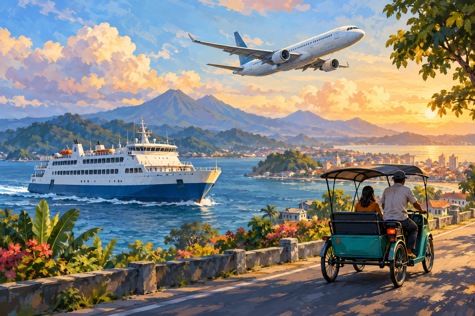 Ilustrasi AI transportasi dan mobilitas; bukan foto kejadian.
